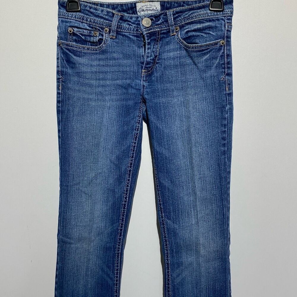 Aeropostale Women's Blue Low‎ Rise Chelsea Bootcut Denim Jeans Size 1/2